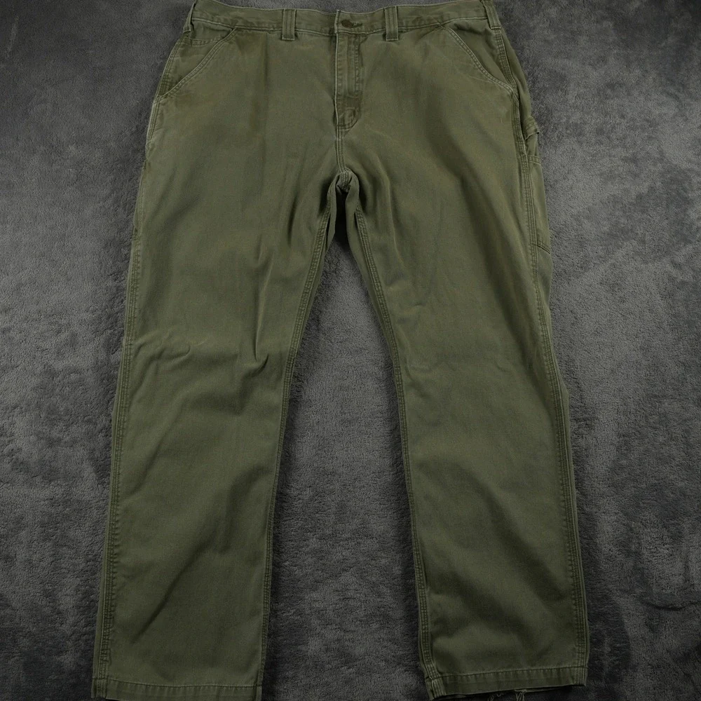Carhartt Carpenter Pants Mens 40x31 Green Relaxed‎ Fit Canvas Utility Workwear